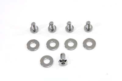 Primary Derby Screw Kit Chrome - V-Twin Mfg.