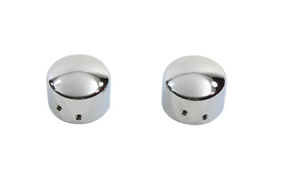 Chrome Front Axle Cap Cover Set Cap Style - V-Twin Mfg.