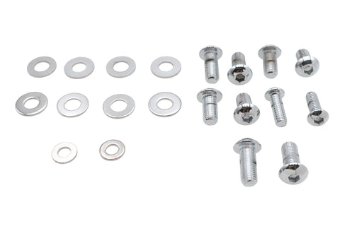 Headlamp Cowl Screw Kit Polished Chrome - V-Twin Mfg.