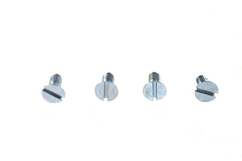 Flat Head Fillister Head Slotted Screw 2-64 x 3/8 inch Zinc - V-Twin Mfg.