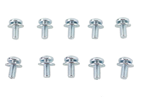 Panhead Screw with Spring Lock Washer Steel - V-Twin Mfg.
