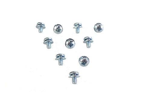 Panhead Screw with Spring Lock Washer Steel - V-Twin Mfg.