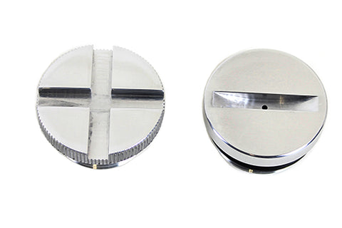 Polished Primary Cover Cap Set - V-Twin Mfg.