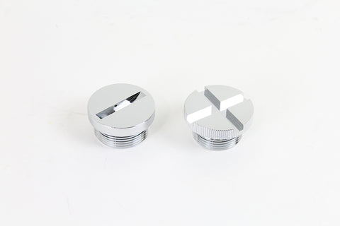 Chrome Primary Cover Cap Set - V-Twin Mfg.