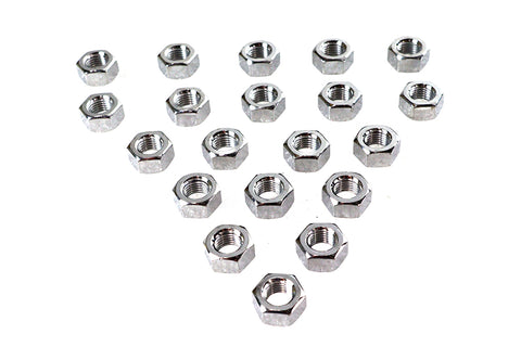Chrome Hex Nuts 7/16 inch-20 - V-Twin Mfg.