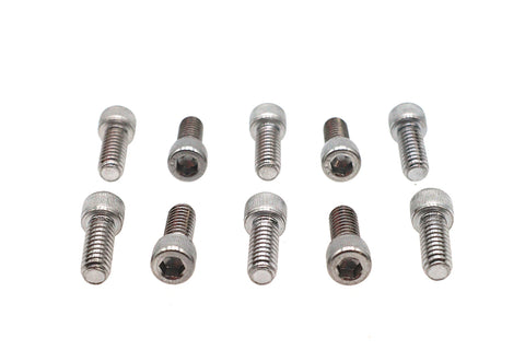 Allen Socket Cap Bolt Knurled Chrome 1/4 inch X 5/8 inch - V-Twin Mfg.