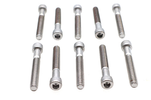 Allen Socket Cap Bolt Knurled Chrome 1/4 inch X 1-3/4 inch - V-Twin Mfg.