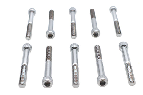 Allen Socket Cap Bolt Knurled Chrome 1/4 inch X 2 inch - V-Twin Mfg.