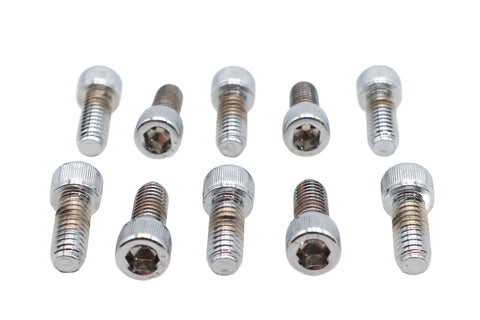 Allen Socket Cap Bolt Knurled Chrome 5/16 inch X 3/4 inch - V-Twin Mfg.
