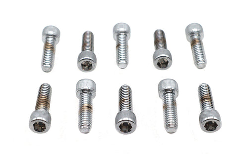 Allen Socket Cap Bolt Knurled Chrome 5/16 inch X 1 inch - V-Twin Mfg.