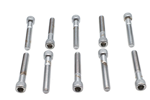 Allen Socket Cap Bolt Knurled Chrome 5/16-18 inch X 2 inch - V-Twin Mfg.