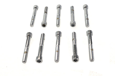 Allen Socket Cap Bolt Knurled Chrome 5/16-18 inch X 2-1/4 in - V-Twin Mfg.