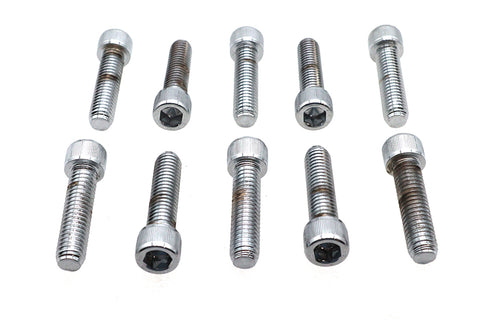 Allen Socket Cap Bolt Knurled Chrome 3/8 inch X 1-1/2 inch - V-Twin Mfg.