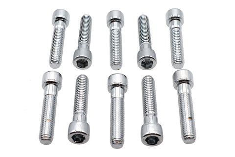 Allen Socket Cap Bolt Knurled Chrome 3/8 inch X 1-3/4 inch - V-Twin Mfg.