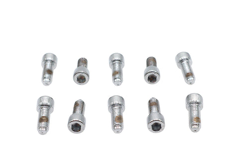 Allen Socket Cap Bolt Knurled Chrome 1/4 inch x 5/8 inch - V-Twin Mfg.