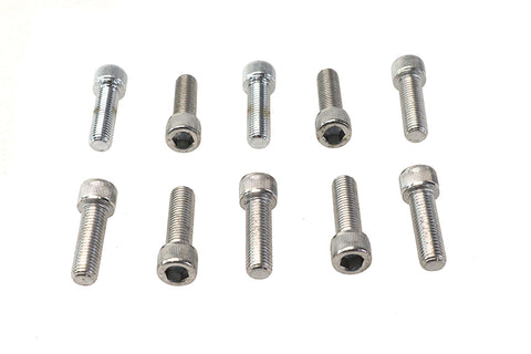 Allen Socket Cap Bolt Knurled Chrome 5/16 inch X 1 inch - V-Twin Mfg.