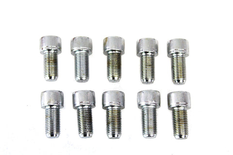 Allen Socket Cap Bolt Knurled Chrome 3/8 inch-24 X 3/4 inch - V-Twin Mfg.