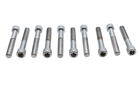 Allen Socket Cap Bolt Knurled Chrome 3/8 inch X 2-1/2 inch - V-Twin Mfg.