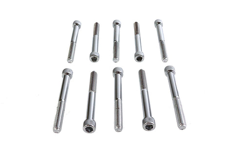 Allen Socket Cap Bolt Knurled Chrome 3/8 inch X 3-1/2 inch - V-Twin Mfg.