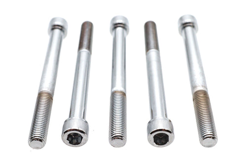 Allen Socket Cap Bolt Knurled Chrome 5/16 inch x 3-1/4 inch - V-Twin Mfg.