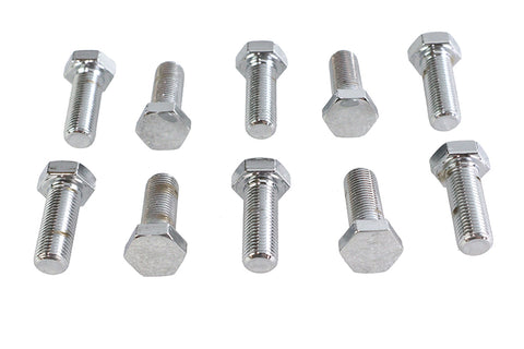 Hex Cap Bolts Chrome 3/8 inch x 1 inch - V-Twin Mfg.