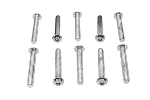 Allen Button Head Screws Chrome 1/4 inch X 1-3/4 inch - V-Twin Mfg.