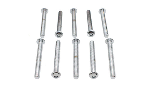 Allen Button Head Screws Chrome 1/4 inch X 2-1/4 inch - V-Twin Mfg.