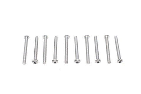 Allen Button Head Screws Chrome 1/4 inch X 2-1/2 inch - V-Twin Mfg.