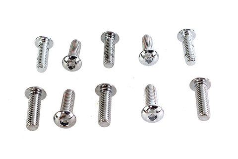 Allen Button Head Screws Chrome 5/16 inch X 1 inch - V-Twin Mfg.