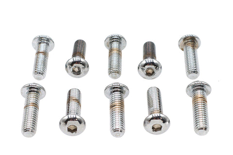 Allen Button Head Screws Chrome 3/8 inch X 1-1/4 inch - V-Twin Mfg.