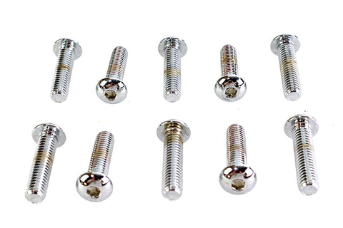 Allen Button Head Screws Chrome 3/8 inch X 1-1/2 inch - V-Twin Mfg.