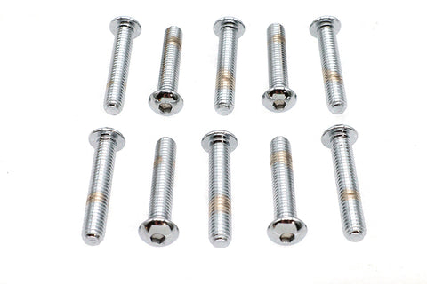 Allen Button Head Screws Chrome 3/8 inch X 2 inch - V-Twin Mfg.