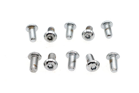 Allen Button Head Screws Chrome 1/4 inch X 1/2 inch - V-Twin Mfg.