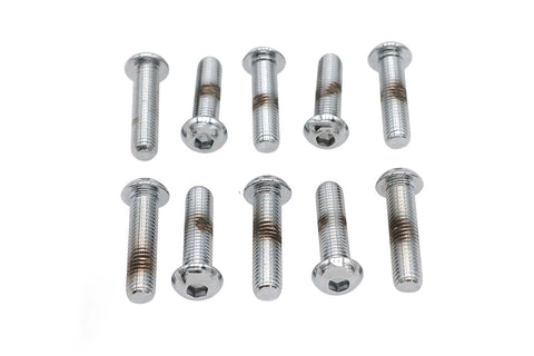 Allen Button Head Screws Chrome 1/4 inch X 1 inch - V-Twin Mfg.