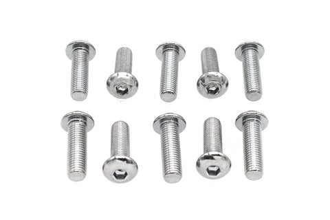 Allen Button Head Screws Chrome 5/16 inch X 1 inch - V-Twin Mfg.