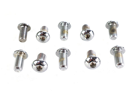 Allen Button Head Screws Chrome 3/8 inch X 3/4 inch - V-Twin Mfg.