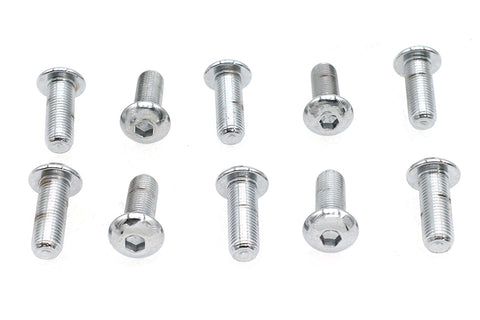 Allen Button Head Screws Chrome 3/8 inch X 1 inch - V-Twin Mfg.