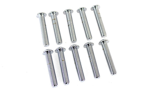 Allen Button Head Screws Chrome 3/8 inch X 2 inch - V-Twin Mfg.