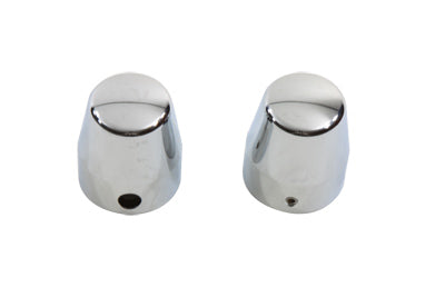 Chrome Rear Axle Caps Smooth Style - V-Twin Mfg.