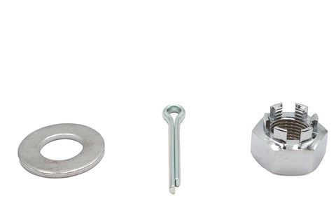 Chrome Axle Nut Kit Castle Style 5/8 - 18 UNF - V-Twin Mfg.