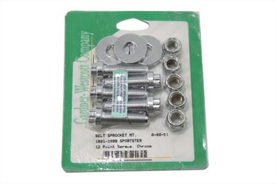 Pulley Bolt Kit Chrome - V-Twin Mfg.
