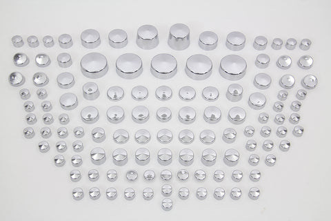 Wyatt Gatling Chrome Bolt Cap 116 Piece Cover Kit - V-Twin Mfg.