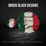 3D Aztec themed derby cover and points cover