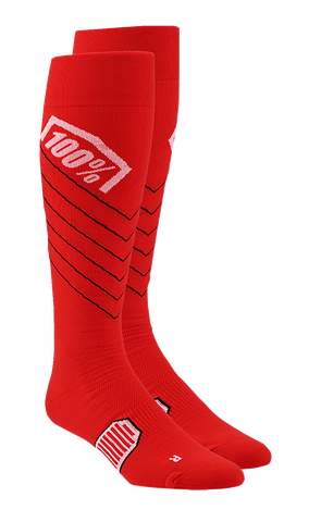 100% Hi-Side Performance Socks - Red - Small/Medium 20054-00007