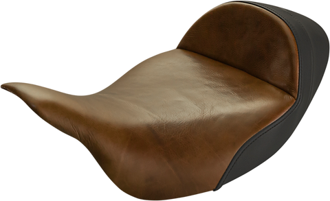SADDLEMEN Lariat Solo Seat - Extended Reach - Distressed Brown - FL '08-'23 808-07B-0041EXT