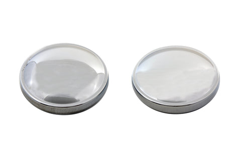 Stock Style Gas Cap Set Vented and Non-Vented Chrome - V-Twin Mfg.