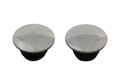 Polished Low Profile Gas Cap Set - V-Twin Mfg.