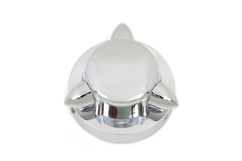 Krommet Style Gas Cap Cover Chrome - V-Twin Mfg.