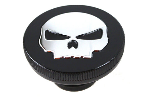 Black Skull Style Vented Gas Cap - V-Twin Mfg.