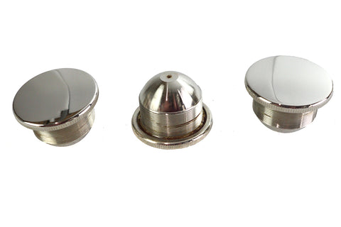 JD Gas Cap Set Vented Nickel Plated - V-Twin Mfg.